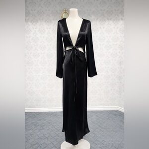 Fourth & Reckless Black Cutout Maxi Dress Size S NWT